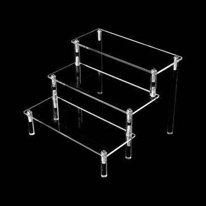 New 30cm Acrylic Display Stand,Clear Display Riser Rack for Cupcake,Perfume Doll Décor and Organizer Display Stand Nail Storage
