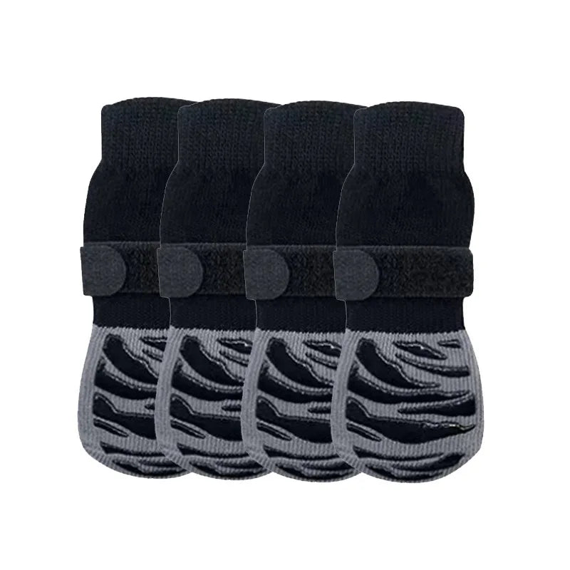 Outdoor Pet Dogs Breathable Socks Black Tie Anti-shedding Medium Large Dog Non-slip Socks Waterproof Dogs Shoes Pet Supplies