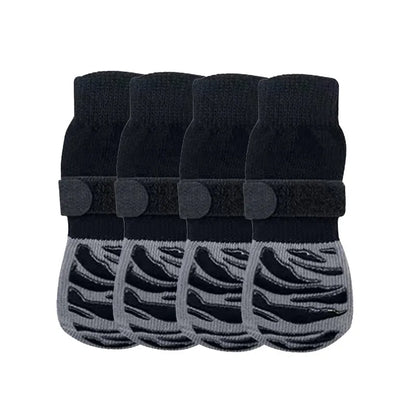 Outdoor Pet Dogs Breathable Socks Black Tie Anti-shedding Medium Large Dog Non-slip Socks Waterproof Dogs Shoes Pet Supplies