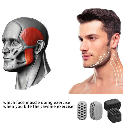 2PCS Silicone Jaw Exerciser Facial Toner & Jawline Fitness Ball Neck Toning Equipment Facial Beauty Tool Double Chin Exerciser