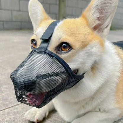 Dog Muzzle Mesh Large Dog Breathable Grid Prevent Random Eating Stop Barking Golden Retriever Dog Mouth Cage Pet Mask