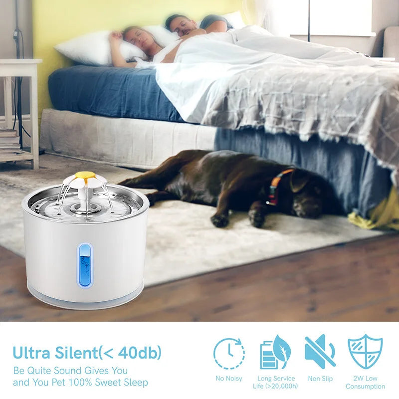 Automatic Cat Water Fountain Pet Bowl Stainless Steel Dog Water Drinking Water Dispenser Feeder Cat Accessories Pet Manufacturer
