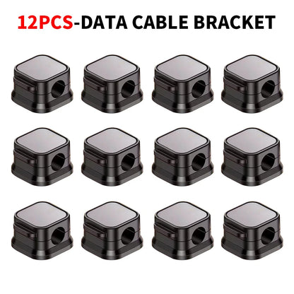 12/ 6PCS Magnetic Cable Clips Cable Smooth Adjustable Cord Holder Under Desk Cable Management Wire Keeper Cable Organizer