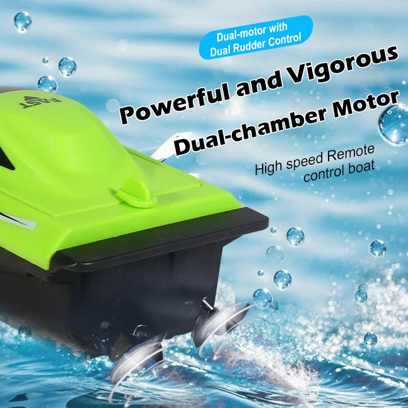 High Speed RC Boat Remote Control - Waterproof Kids Pool Racing Toy for Outdoor Lakes & Ponds Ideal Birthday Gifts For Kids Boys