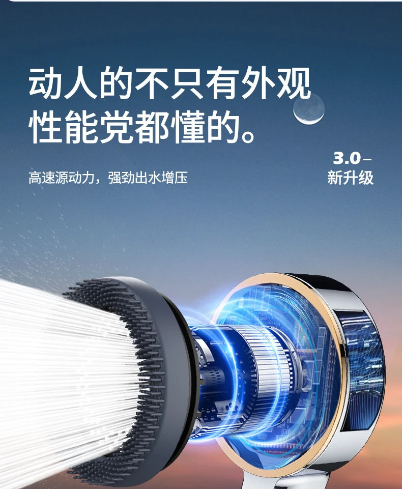 New High Pressure With Filter Water Saving 4 Modes Shower Heads Adjustable Water Massage Sprayer Home Bathroom Accessories