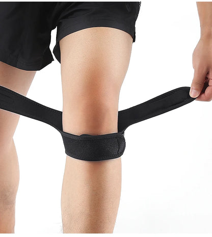 1PC Pressurized Knee Wrap Sleeve Support Bandage Pad Elastic Braces Knee Hole Kneepad Safety Basketball Tennis Cycling