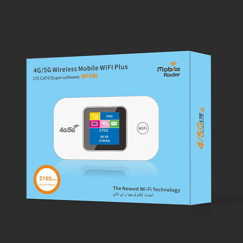 Portable 4G/5G Mobile WiFi Router 150Mbps Wireless Pocket MiFi Modem with Sim Card Slot - Mobile Wifi Hotspot LTE