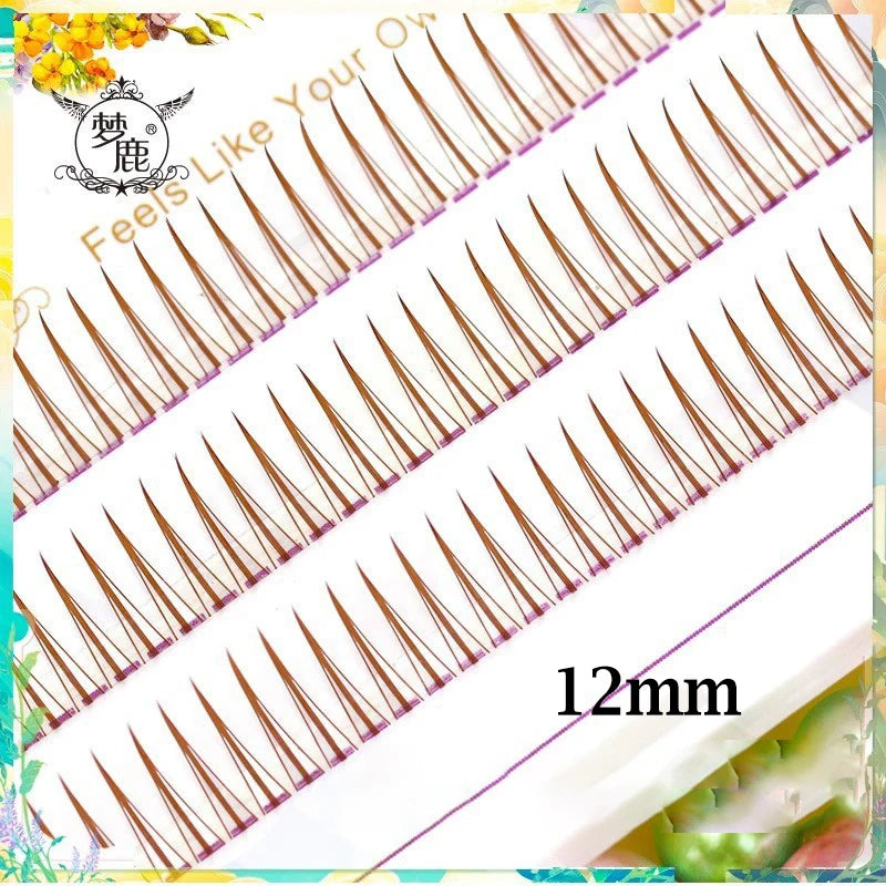 Brown Lashes A Type False Eyelashes 8-12mm Fake Lashes Natural Fairy Lash Korean Makeup Strand Eyelash Cluster Eye Lashes