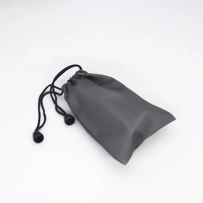 Oxford Waterproof  Dustproof Drawstring Bag Black Polyester Bag Headset Data Cable Pouch Drawst  Sporting Goods Pouch Organizer