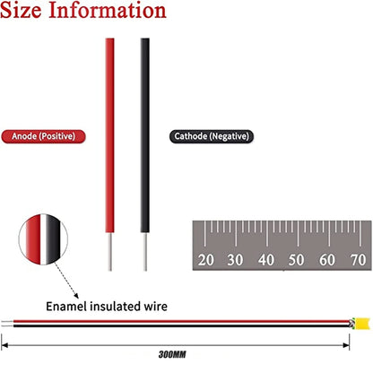 50Pcs/bag 0402 0603 DIY SMD Lamp Wired Micro Litz Led Pre-soldered Chip Wired 3V Railway Model Toy Light DIY Leads Wires 30cm