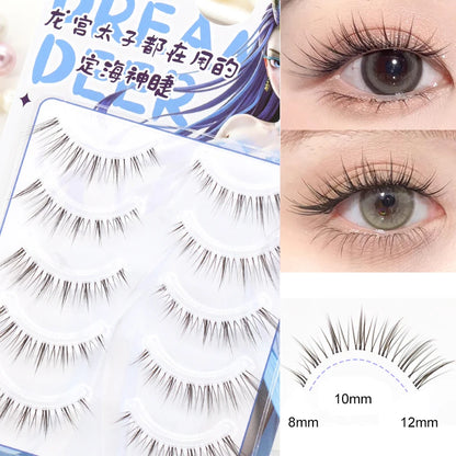 Dream Deer False Eyelashes A Type Eyelashes Upgraded Lash V-shaped 0.14mm Transparent Stem Soft Natural Eye Lashes Mink