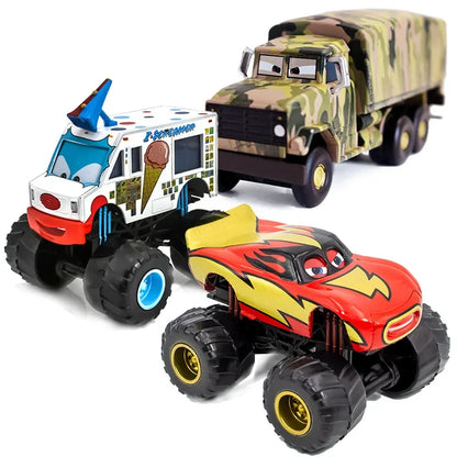 Disneyalloydie-castDisney Pixar car Bigfoot ice cream bar tall car glasses McQueen truck toy car model toy car gift for children