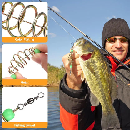 5Pcs Spring Feeder Basket Fishing Bait Trap Cage Holder Lure Bait Cage for Carp Fishing Tackle Accessories Easy Bait Loading