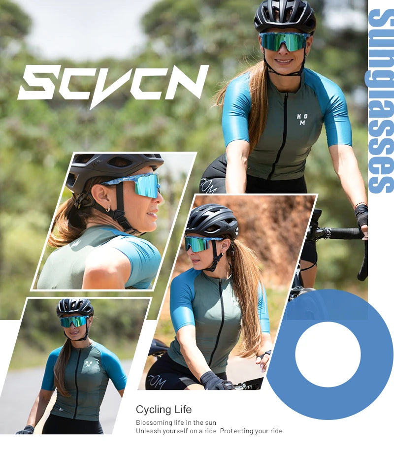 SCVCN Photochromic Cycling Sunglasses for Men Bike Glasses Cycling MTB UV400 Goggles Women Hiking Eyewear Sports Running Glasses