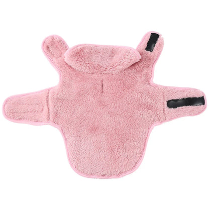 Cute Pet Jacket Coat Adjustable Soft High Neck Kitten Apparel Reversible Warm Fleece Autumn Winter Costume For Small Cats Sphynx