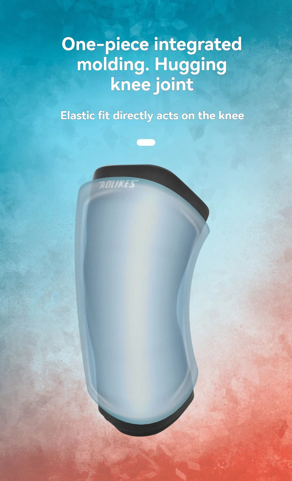 AOLIKES 1PCS Hot and Cold Relief Gel Knee Sleeve,Heat or Ice Therapy for Knee Relief,Contoured Hydrogel Design for Comfort