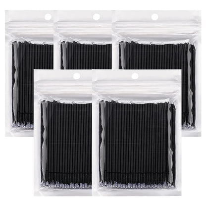 500/1000PCS Eyelash Brushes Crystal Swab Microbrushes Eyelash Extension Brush Grafting Lash Removing Applicators Makeup Tool