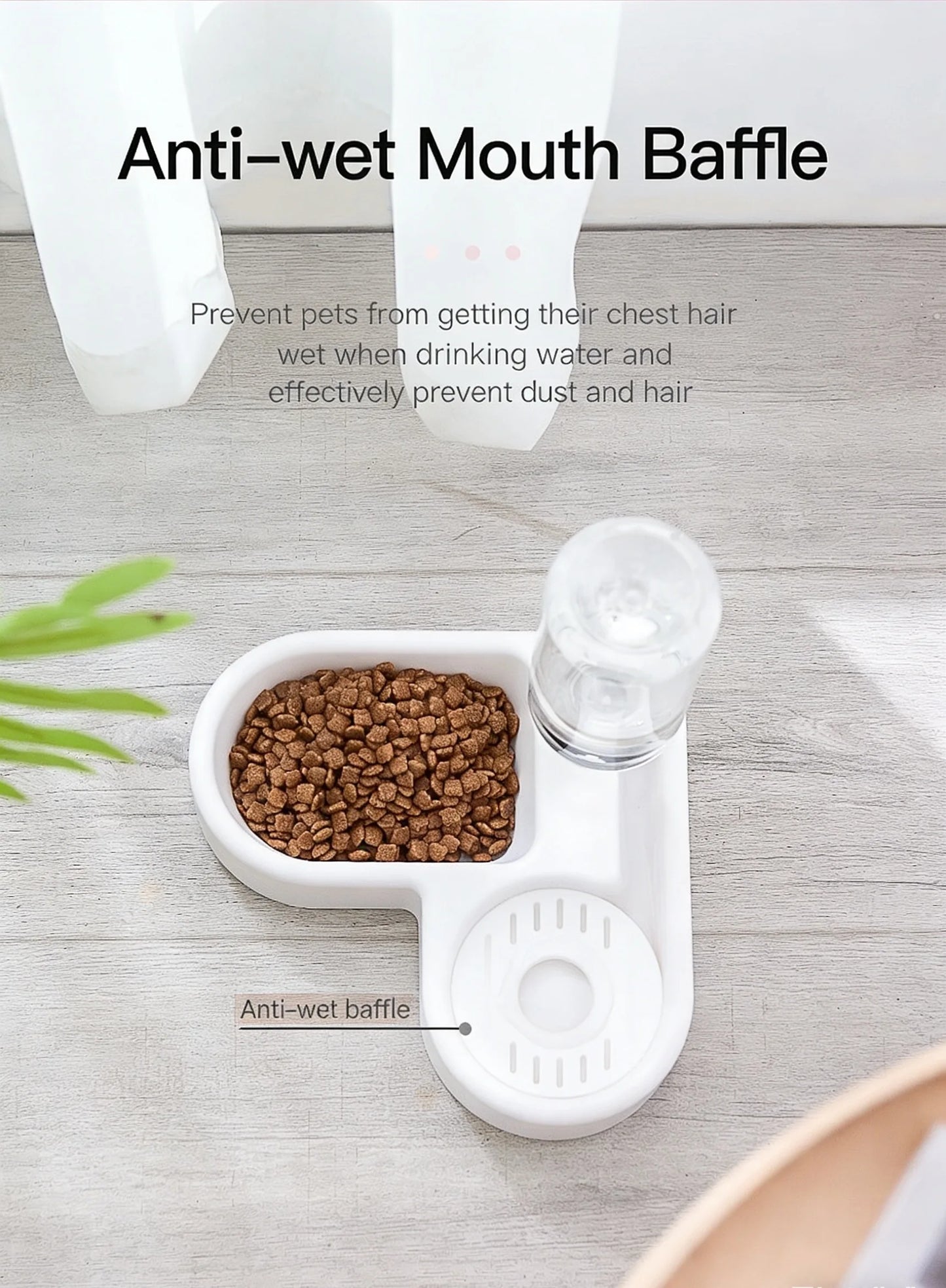 1PC Automatic Drinking Fountain Heart-shaped Pet Bowl Waterproof Spout Cat and Dog Bowl