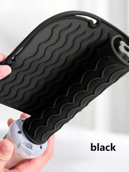 New Plus Size Silicone Heat Resistant Mat Portable Travel Hot Tools Pad Cover for Curling Iron, Flat Iron Hair Straightener