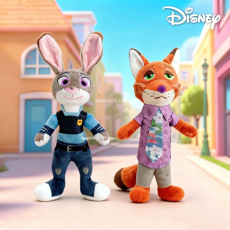 Hot Zootopia Disney Cartoon Anime Plush Toy Fox Nick Wilde Rabbit Judy Hopps Doll Soft Stuffed Animals Toys Kids birthday Gifts