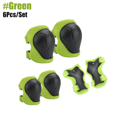 Kids Knee Pads Elbow Pads Age 3-7 Toddler Boys Girls, 6 In 1 Protective Gear Safety Set with Wrist Guard for Skating Cycling New