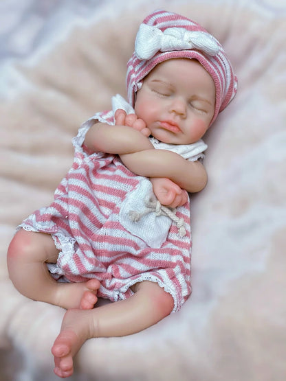 33cm Can Open Mouth Full Body Solid Silicone LouLou Reborn Girl and Boy Doll Soft Touch Handmade  Reborn Corpo De Silicone