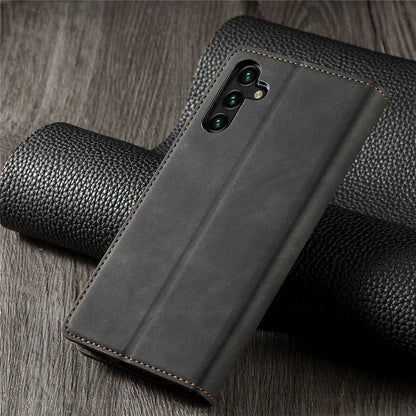 Leather Phone Case For Samsung S26 S25 edge S24 S23 FE S22 Ultra S21 S20 S10 Plus Note 20 10 9 Magntic Flip Card Wallet Cover