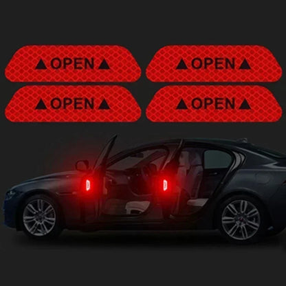 Night Reflective Car Door Sticker Safety Opening Warning Reflector Tape Decal Auto Accessories Exterior Interior Reflector Amagi