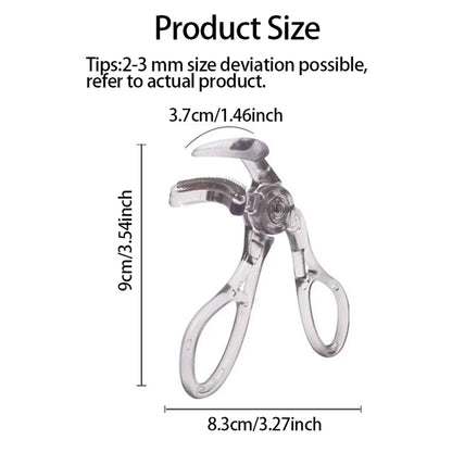 Dual-Type Eyelash Curler with Comb – Wide & Partial Clip Options, Waterproof, Long-Lasting, Natural Curl, Unisex Certified