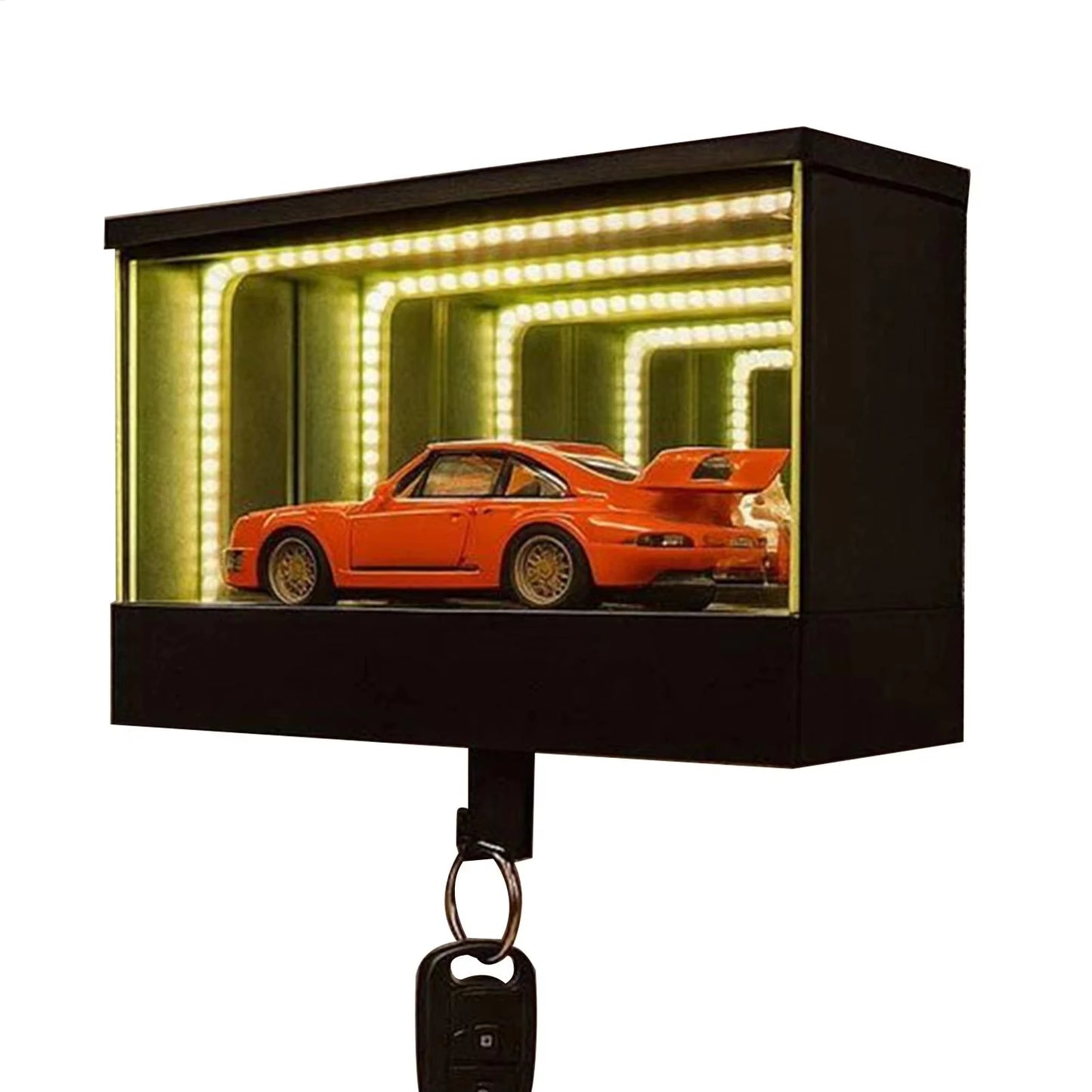 Car Garage Key Holder Key Organizer with LED Light Car Key Hanger for Door Apartment Home Office Entryway (car not included)