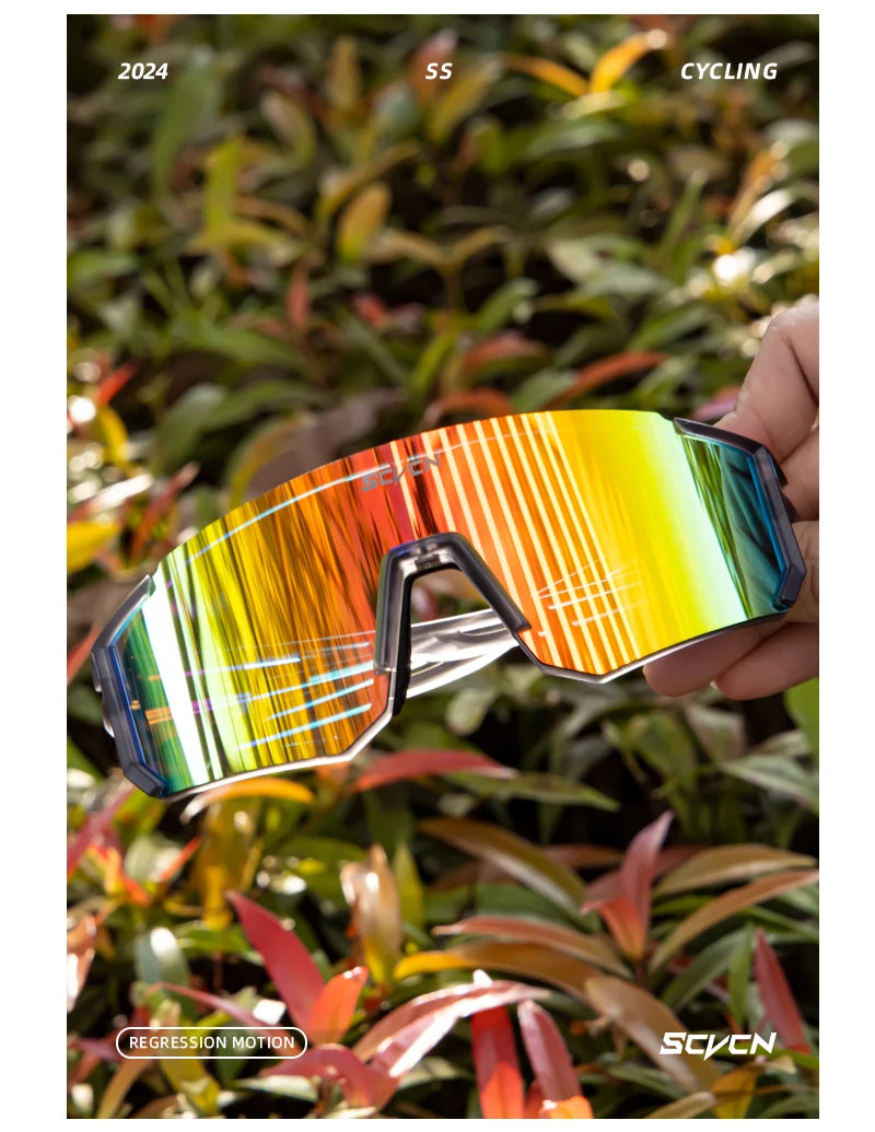 SCVCN Outdoor Cycling Sunglasses Men MTB Driving Bike Glasses Sports Climbing Hinking Eyewear Glasses Women MTB UV400 Goggles