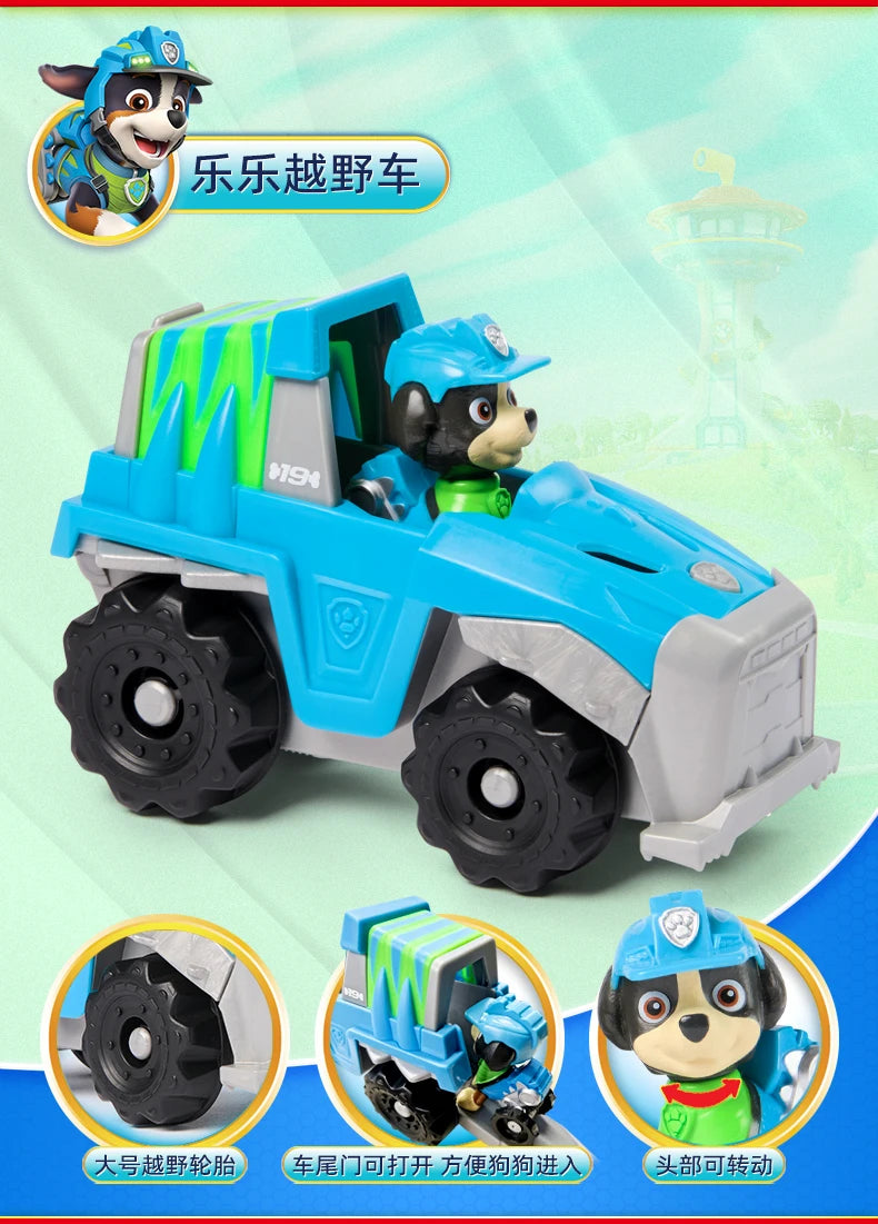 New Original PAW PATROL Vehicle Car Ryder Tracker Everest Chase Rex Skye Rocky Marshall Zuma Action Figure Toy Kid Birthday Gift