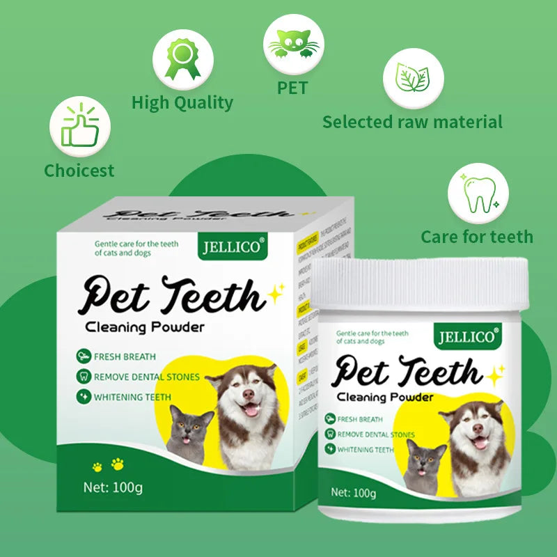 Pet Teeth Cleaning Powder, Oral Cleaning, New Bad Breath, Dogs Can Eat Teeth Cleaning Stones, Teeth Cleaning Powder