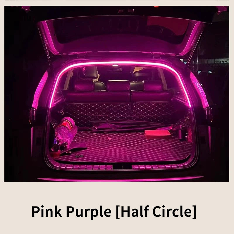 Car high brightness trunk lighting ambient light interior decoration LED wiring free automatic sensing tailgate light strip