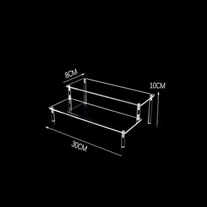 New 30cm Acrylic Display Stand,Clear Display Riser Rack for Cupcake,Perfume Doll Décor and Organizer Display Stand Nail Storage