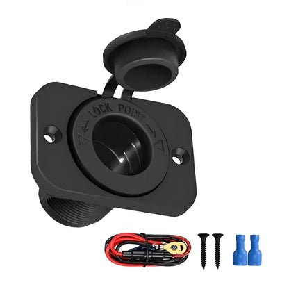 DIY 1/2/3 Holes Panel Waterproof Cigarette Lighter Socket Power Outlet Replacement Kits for Car Motorcycle Boat RV Truck 12V