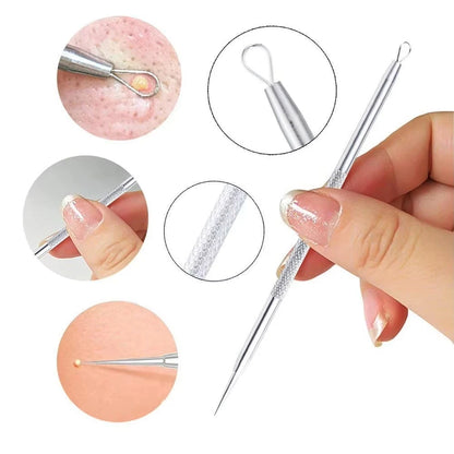 4Pcs Blackhead Remover Acne Needle Facial Cleansing Acne Extractor Remove Blackhead Pores Cleaning Tools