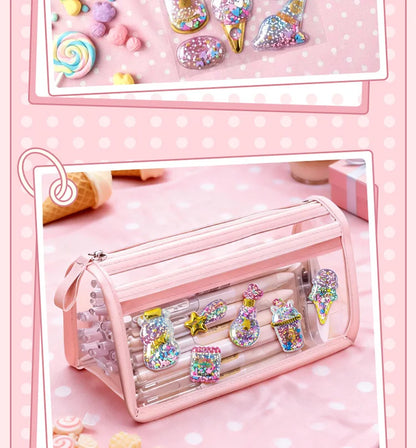 Kawaii Capsule Sparkling 3D Stickers Scrapbooking Diy Journal Stationery Sticker Cute Deco Art School Supplies