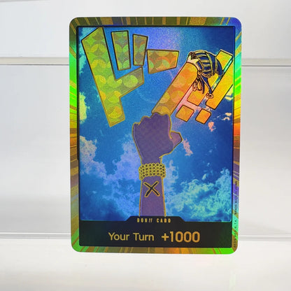 1PCS/30Pcs One Piece TCG GOLD DON!! Anime Collection Cards PRB-01 Foil English SUPER PARALLEL FOIL NM Refraction The Gift