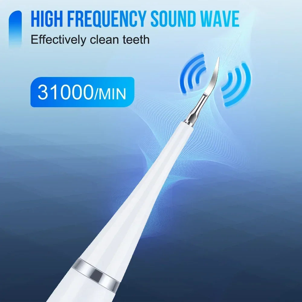 Ultrasonic scaler for teeth cleaning tartar removal plaque removal rechargeable teeth whitening oral care and dental cleaner