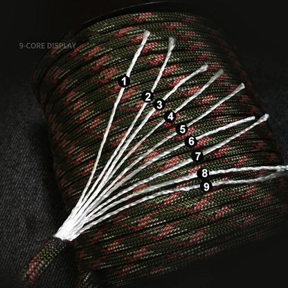 100m 550 Militärs Standard 9-Kern Paracord Seil 4mm Outdoor Fallschirm Schnur Überleben Regenschirm Zelt Lanyard Riemen Wäschele