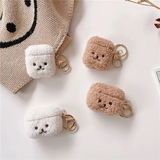 New Cartoon Cute  Case For Airpods 1 2 3 4 Pro2 Cases 3D Silicone Teddy Dog Wireless Earphone Anti-lost Protective Cover