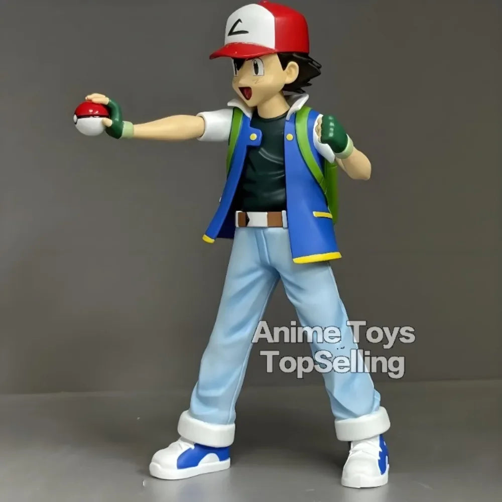 13cm/5.1in Anime Pokemen Figure Ash Ketchum Action Figures Pvc Collection Model Toys for Children Gifts