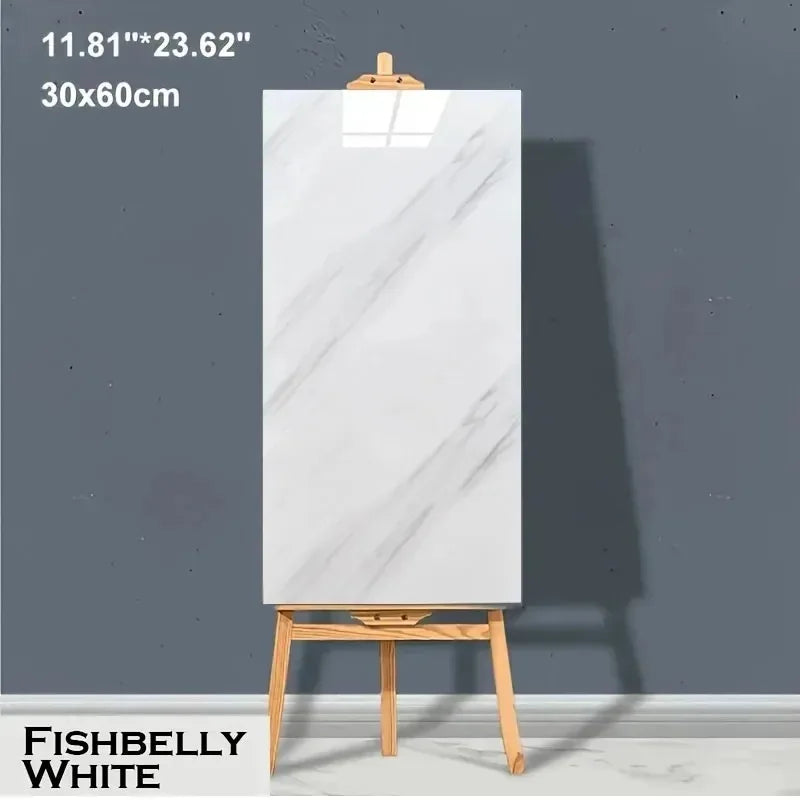10-20Pcs Self-adhesive Marble Tiles Sticker Waterproof 30cmx60cm Tiles Floor Stickers PVC Tile Kitchen Bathroom Wall Sticker ﻿
