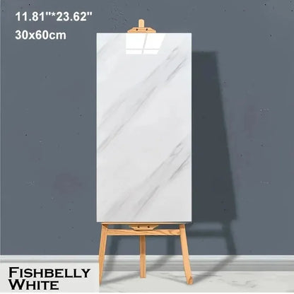 10-20Pcs Self-adhesive Marble Tiles Sticker Waterproof 30cmx60cm Tiles Floor Stickers PVC Tile Kitchen Bathroom Wall Sticker ﻿