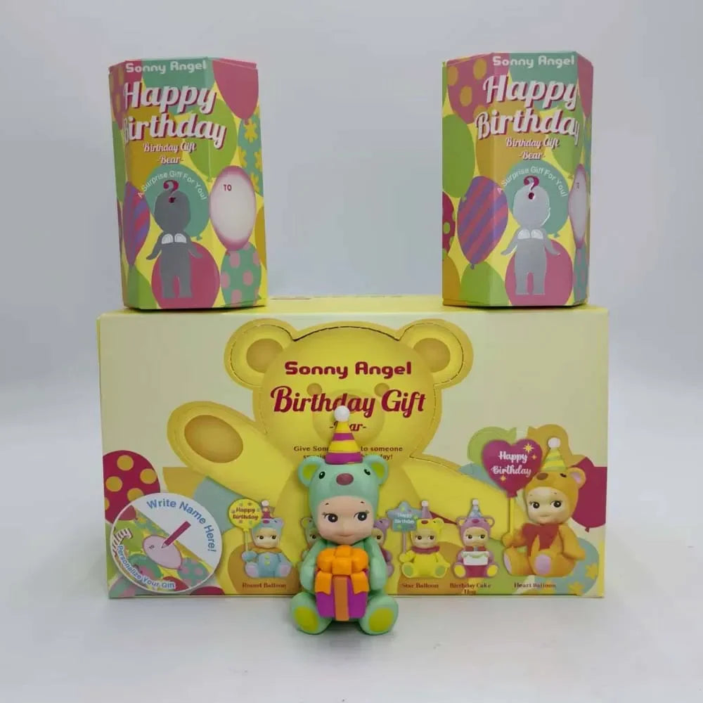 Sonny Angel Birthday Gift Bear Series Blind Box Animal Anime Figure Ornaments Cute Doll Fans Desktop Car Ornament Xmas Gift