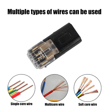 10/20/30/50/100 Pcs 2 Pin Compact Wire Terminals No Wire-Stripping Required Wire Connectors Quick Splice Wire Wiring Connector
