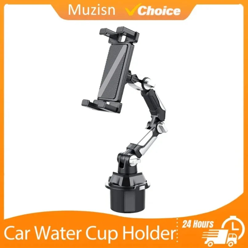 Car Cup Holder Phone Tablet Mount 360 Rotation Flexible Arm Stand For iPhone Android iPad Auto Interior Accessory Daily Use