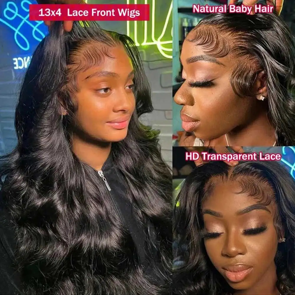 40 42 Inch 250% Wear And Go Glueless Wigs Body Wave Human Hair Wigs 13x4 13X6 Wet and Wavy HD Lace Frontal Wigs For Women