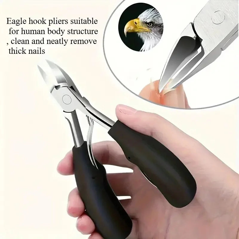 Nail Clippers Professional Hawkbill with Nail Pick Trimmer for Ingrown Toenails Paronychia Cutter for Unisex Home Foot Care Tool